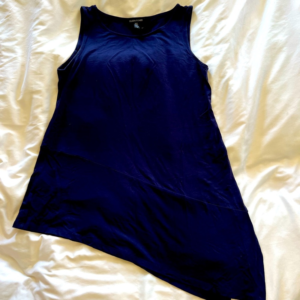 Eileen Fisher navy blue tank top size S